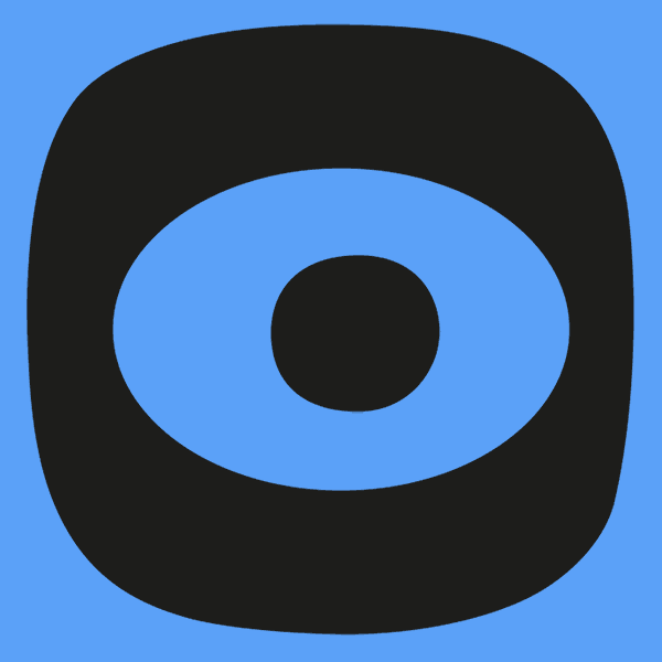 logotyp nagrody ENTRY, stylizowane oko, czarna grafika na niebieskim tle.