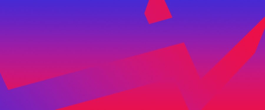 niebieskie i czerwone geometryczne kształty