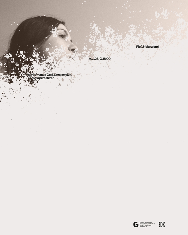 1 obraz w galerii artykułu Pieśń (dla) ziemi – performance Gosi Zagajewskiej na głos i przestrzeń